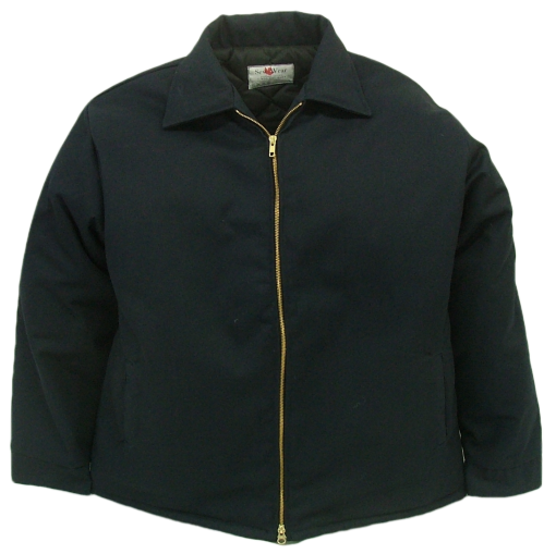 Durable work jacket. These jackets are made of  7.5 oz. 65%polyeser/35% cotton blend twill fabric and lined with a 5 oz. 100% polyester quilted lining.  ~Made in Canada  ~2-way brass YKK zipper  ~2 front insert pockets  ~adjustable domed cuffs  ~machine washable    Available in: navy, black, green    Sizes and Pricing:  Size: S, M, L, XL ~ $60.73  Size XXL, 3XL ~ $63.77    Tall sizes will have a $2.85 surcharge    Also available:  Lightweight Work Jacket. Item # 1010   These jackets are made of  7.5 oz. 65%polyeser/35% cotton blend twill fabric and lined with a 4 oz. poplin lining.  ~Made in Canada  ~2-way brass YKK zipper  ~2 front insert pockets  ~adjustable domed cuffs  ~machine washable  Available in: navy, black, green  Sizes and Pricing:  Size: S, M, L, XL ~ $45.31  Size XXL, 3XL ~ $48.17    Tall sizes will have a $2.85 surcharge