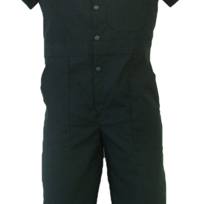 Short Sleeve coveralls for children. These coveralls are made with a lightweight 65% polyester/35% cotton blend poplin fabric.  ~Made in Canada  ~one chest pocket  ~two front pockets  ~two rear hip pockets  ~domed front closure  ~machine washable    Colors available:  navy    Sizes and Pricing:  Size 2 and 4 ~ $25.55  Size 6 and 8 ~ $26.53  Size 10 and 12 ~ $28.52  Size 14 and 16 ~  $31.45